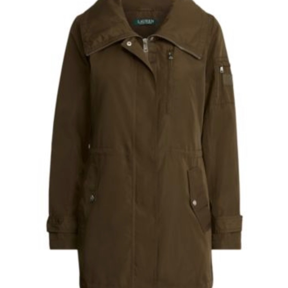 Lauren Ralph Lauren Hooded Anorak Coat size L color Army